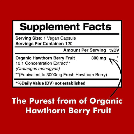 AMERICAN STANDARD SUPPLEMENTS - American Standard Supplements Hawthorn Berry Organic 3000Mg. 120 Capsulas - The Red Vitamin MX - Suplementos Alimenticios - {{ shop.shopifyCountryName }}