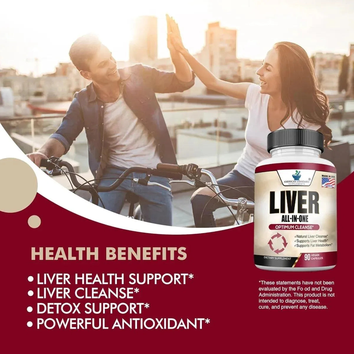 AMERICAN STANDARD SUPPLEMENTS - American Standard Supplements Liver Cleanse & Detox 90 Capsulas - The Red Vitamin MX - Suplementos Alimenticios - {{ shop.shopifyCountryName }}