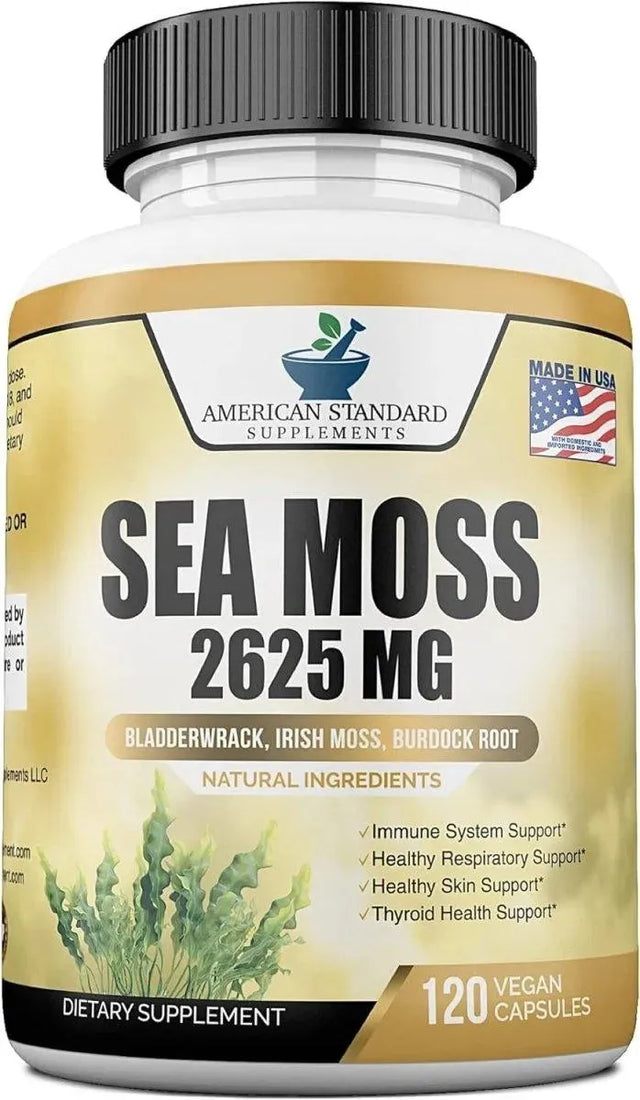 AMERICAN STANDARD SUPPLEMENTS - American Standard Supplements Organic Sea Moss 2625Mg. 120 Capsulas - The Red Vitamin MX - Suplementos Alimenticios - {{ shop.shopifyCountryName }}