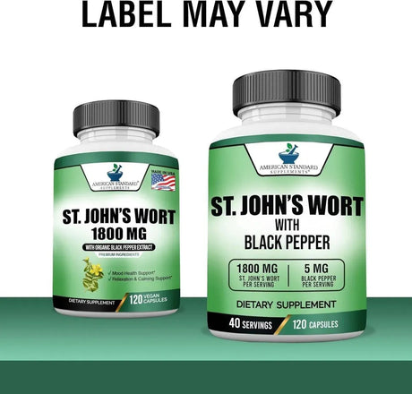 AMERICAN STANDARD SUPPLEMENTS - American Standard Supplements St. John’s Wort 1800Mg. 120 Capsulas - The Red Vitamin MX - Suplementos Alimenticios - {{ shop.shopifyCountryName }}