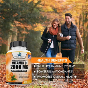 AMERICAN STANDARD SUPPLEMENTS - American Standard Supplements Vitamin C 2000Mg.+Zinc 40Mg.+Rose Hips 120 Capsulas - The Red Vitamin MX - Suplementos Alimenticios - {{ shop.shopifyCountryName }}