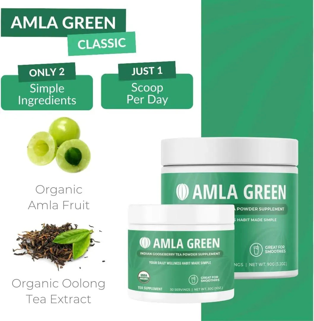 AMLA GREEN - Amla Green Amla Powder & Green Tea Superfood 90Gr. - The Red Vitamin MX - Suplementos Alimenticios - {{ shop.shopifyCountryName }}