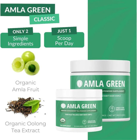 AMLA GREEN - Amla Green Amla Powder & Green Tea Superfood 90Gr. - The Red Vitamin MX - Suplementos Alimenticios - {{ shop.shopifyCountryName }}