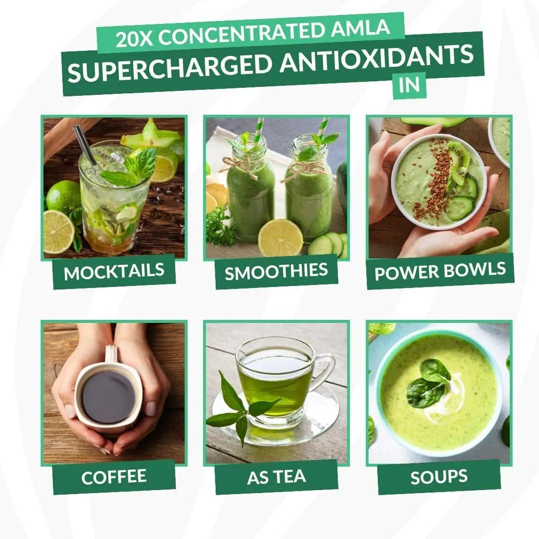 AMLA GREEN - Amla Green Amla Powder & Green Tea Superfood 90Gr. - The Red Vitamin MX - Suplementos Alimenticios - {{ shop.shopifyCountryName }}