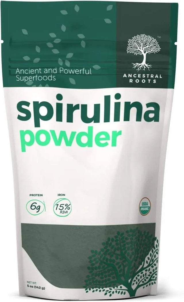 ANCESTRAL ROOTS - Ancestral Roots Organic Spirulina Powder 142Gr. - The Red Vitamin MX - Suplementos Alimenticios - {{ shop.shopifyCountryName }}