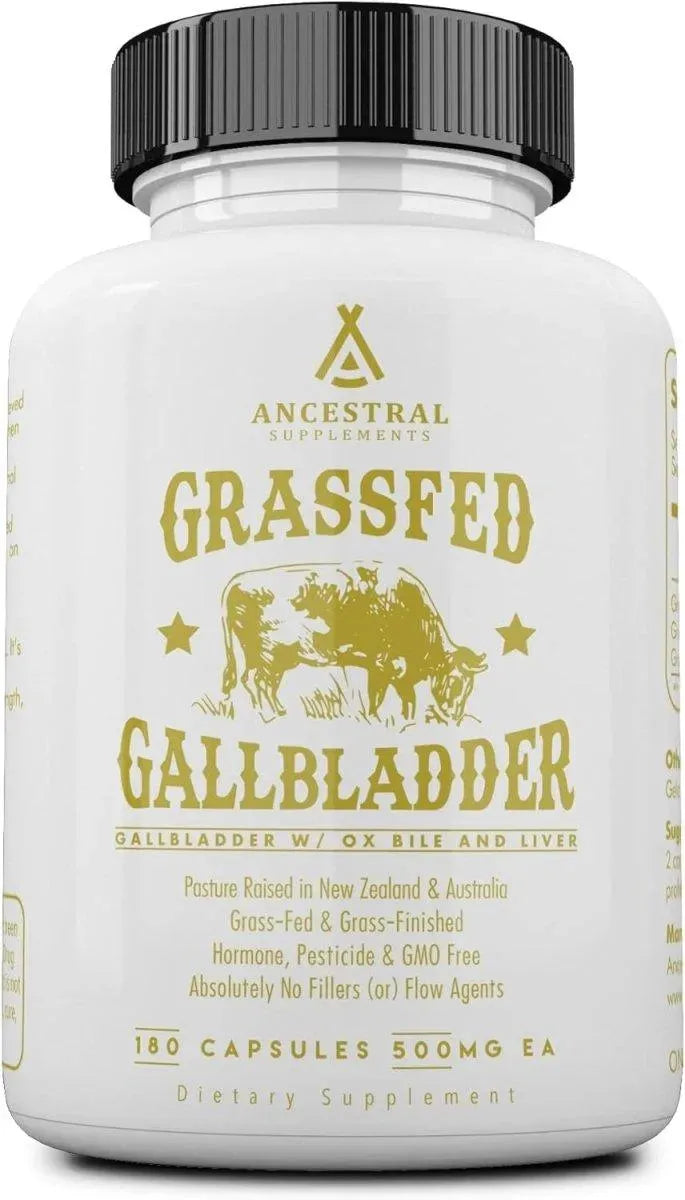 ANCESTRAL SUPPLEMENTS - Ancestral Supplements Grass Fed Beef Gallbladder with Ox Bile and Liver 180 Capsulas - The Red Vitamin MX - Suplementos Alimenticios - {{ shop.shopifyCountryName }}