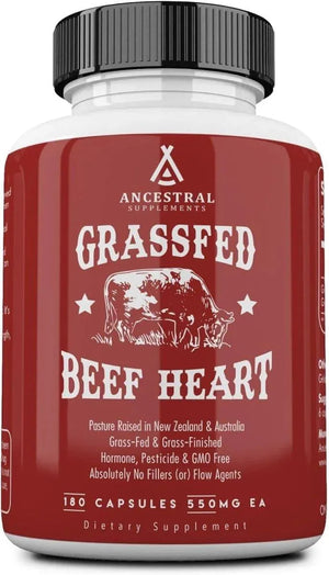 ANCESTRAL SUPPLEMENTS - Ancestral Supplements Grass Fed Beef Heart 180 Capsulas - The Red Vitamin MX - Suplementos Alimenticios - {{ shop.shopifyCountryName }}