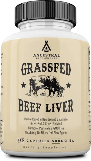 ANCESTRAL SUPPLEMENTS - Ancestral Supplements Grass Fed Beef Liver 180 Capsulas - The Red Vitamin MX - Suplementos Alimenticios - {{ shop.shopifyCountryName }}