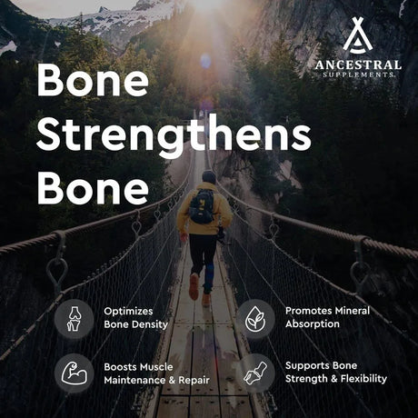 ANCESTRAL SUPPLEMENTS - Ancestral Supplements Grass Fed Beef Living Bone 180 Capsulas - The Red Vitamin MX - Suplementos Alimenticios - {{ shop.shopifyCountryName }}