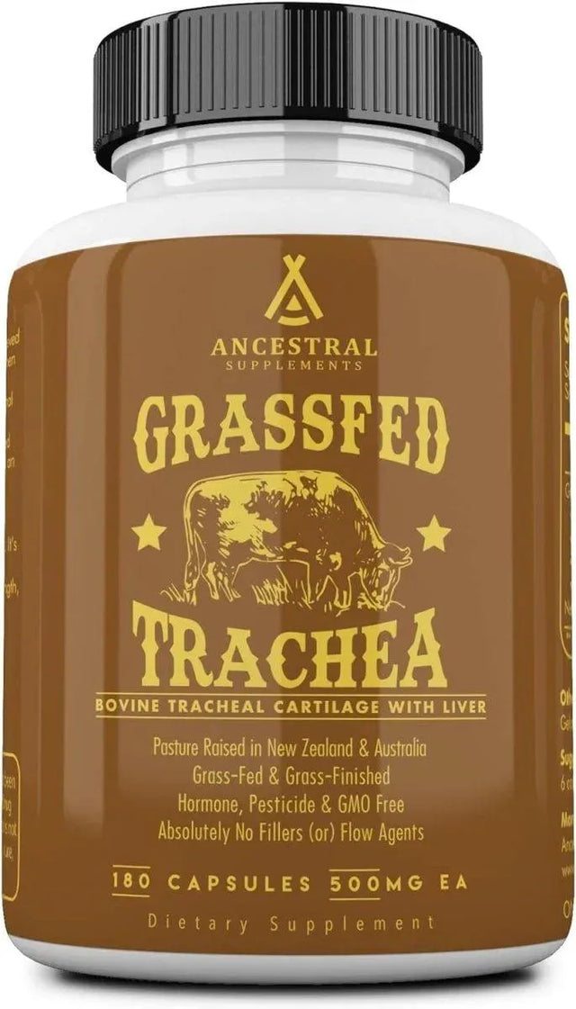 ANCESTRAL SUPPLEMENTS - Ancestral Supplements Grass Fed Beef Tracheal Cartilage with Liver 180 Capsulas - The Red Vitamin MX - Suplementos Alimenticios - {{ shop.shopifyCountryName }}