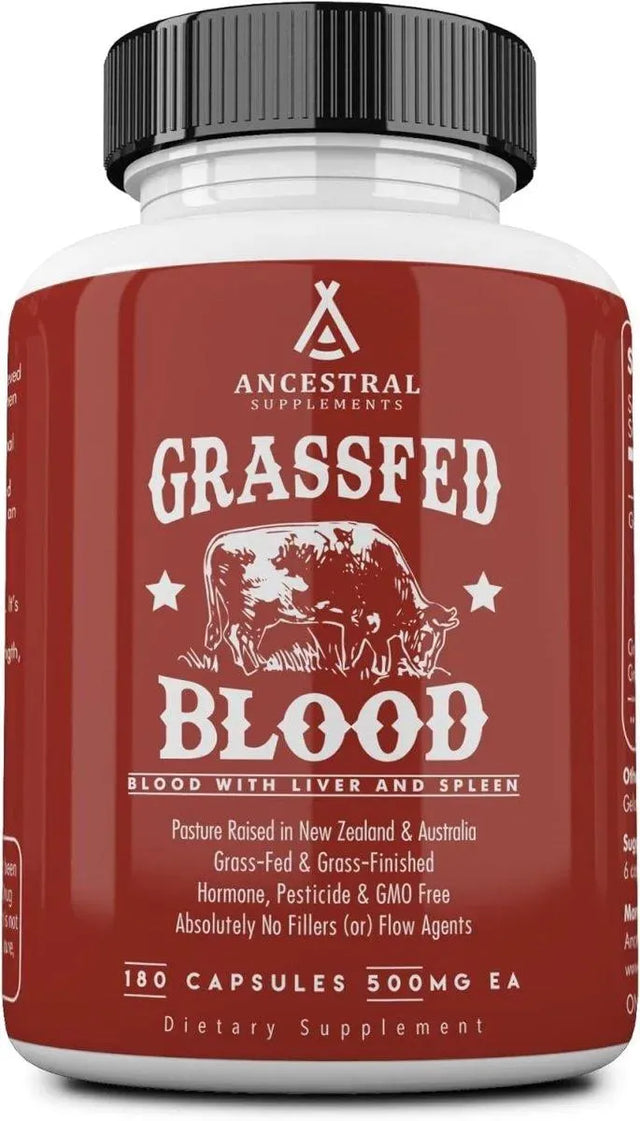 ANCESTRAL SUPPLEMENTS - Ancestral Supplements Grass Fed Blood 180 Capsulas - The Red Vitamin MX - Suplementos Alimenticios - {{ shop.shopifyCountryName }}