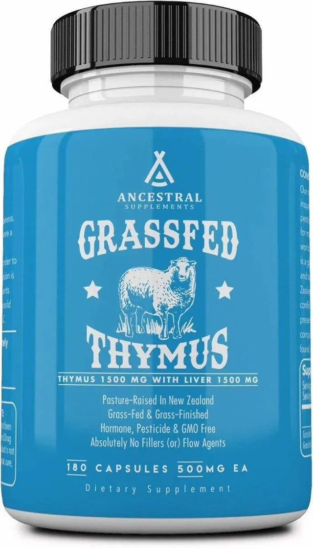 ANCESTRAL SUPPLEMENTS - Ancestral Supplements Grass Fed Ovine (Sheep) Thymus Glandular Extract 180 Capsulas - The Red Vitamin MX - Suplementos Alimenticios - {{ shop.shopifyCountryName }}