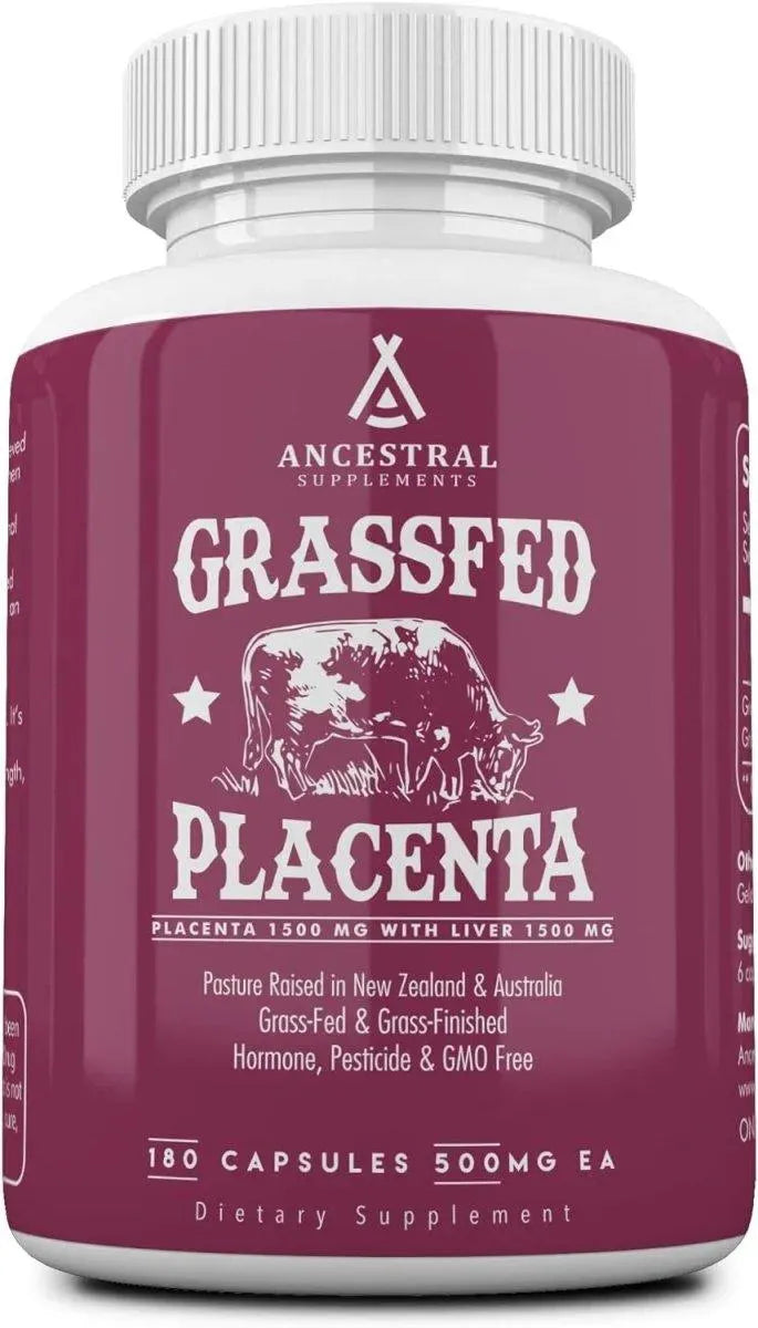 ANCESTRAL SUPPLEMENTS - Ancestral Supplements Grass Fed Placenta Supplement with Liver 180 Capsulas - The Red Vitamin MX - Suplementos Alimenticios - {{ shop.shopifyCountryName }}