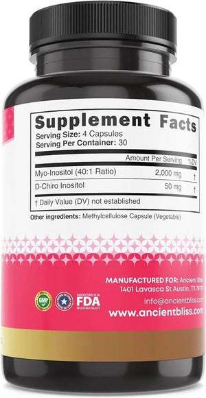 ANCIENT BLISS - Ancient Bliss Myo & D-Chiro Inositol 120 Capsulas - The Red Vitamin MX - Suplementos Alimenticios - {{ shop.shopifyCountryName }}