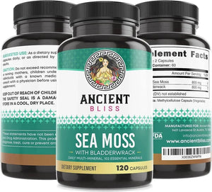 ANCIENT BLISS - Ancient Bliss Organic Irish Sea Moss 120 Capsulas - The Red Vitamin MX - Suplementos Alimenticios - {{ shop.shopifyCountryName }}