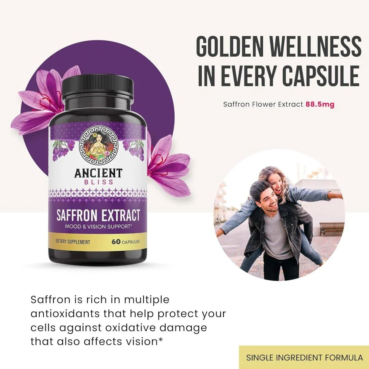 ANCIENT BLISS - Ancient Bliss Saffron 60 Capsulas - The Red Vitamin MX - Suplementos Alimenticios - {{ shop.shopifyCountryName }}