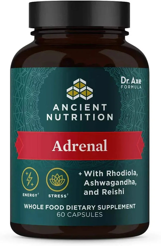 ANCIENT NUTRITION - Ancient Nutrition Adrenal Support with Ashwagandha 60 Capsulas - The Red Vitamin MX - Suplementos Alimenticios - {{ shop.shopifyCountryName }}