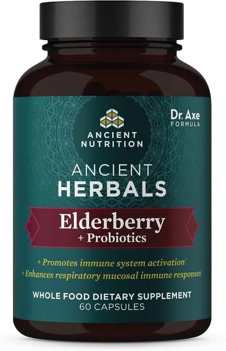 ANCIENT NUTRITION - Ancient Nutrition Elderberry and Probiotics Supplement 60 Capsulas - The Red Vitamin MX - Suplementos Alimenticios - {{ shop.shopifyCountryName }}