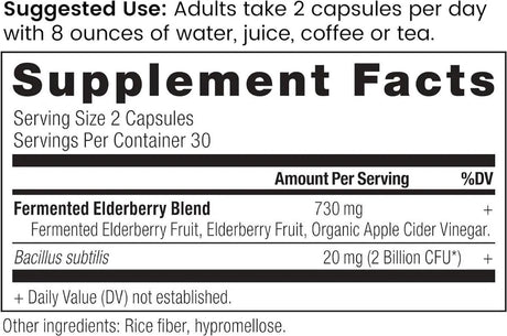 ANCIENT NUTRITION - Ancient Nutrition Elderberry and Probiotics Supplement 60 Capsulas - The Red Vitamin MX - Suplementos Alimenticios - {{ shop.shopifyCountryName }}