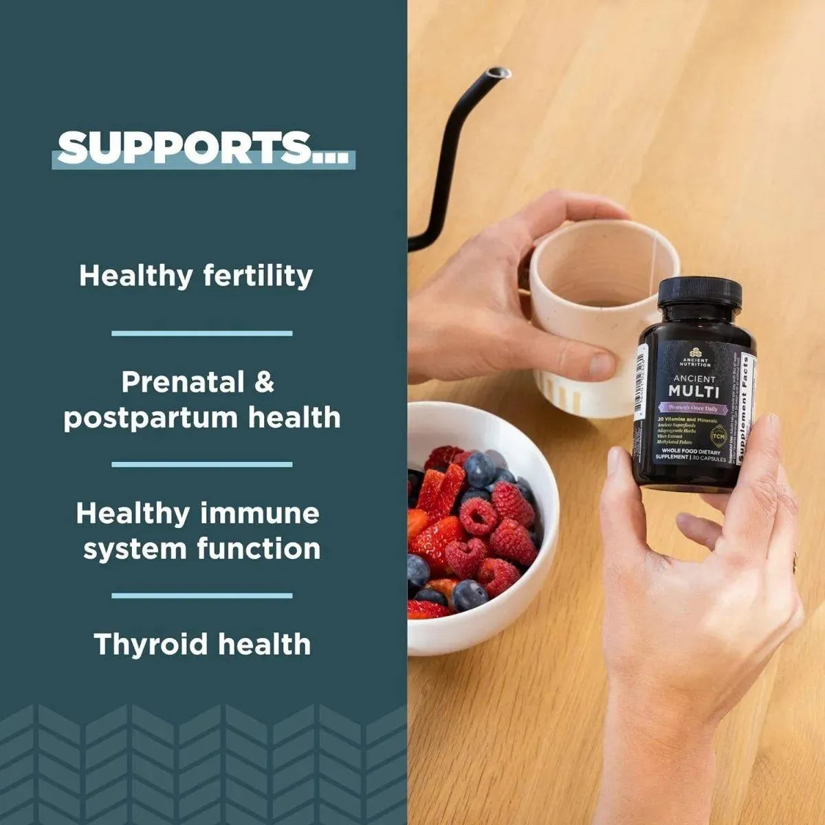ANCIENT NUTRITION - Ancient Nutrition Multi Women's Once Daily 30 Capsulas - The Red Vitamin MX - Suplementos Alimenticios - {{ shop.shopifyCountryName }}