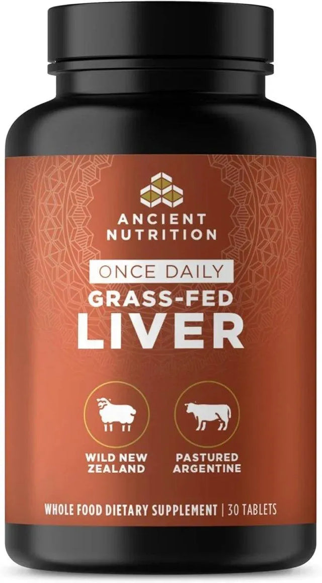 ANCIENT NUTRITION - Ancient Nutrition Once Daily Grass-Fed Liver 30 Tabletas - The Red Vitamin MX - Suplementos Alimenticios - {{ shop.shopifyCountryName }}