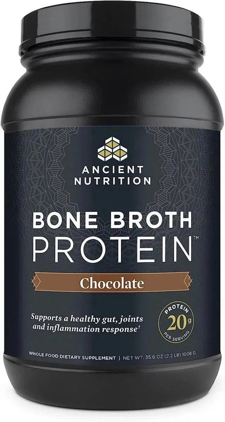 ANCIENT NUTRITION - Ancient Nutrition Protein Powder Made from Real Bone Broth Chocolate 2.2Lb. - The Red Vitamin MX - Suplementos Alimenticios - {{ shop.shopifyCountryName }}