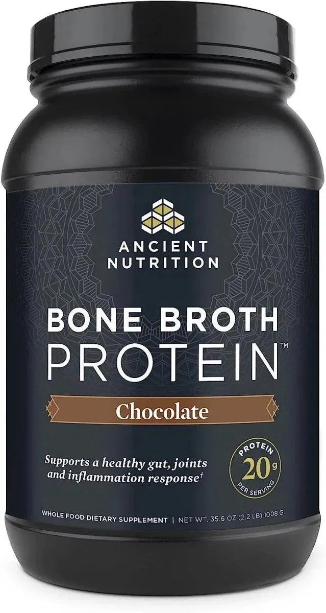 ANCIENT NUTRITION - Ancient Nutrition Protein Powder Made from Real Bone Broth Chocolate 2.2Lb. - The Red Vitamin MX - Suplementos Alimenticios - {{ shop.shopifyCountryName }}