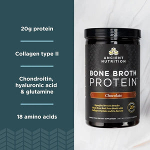 ANCIENT NUTRITION - Ancient Nutrition Protein Powder Made from Real Bone Broth Chocolate 2.2Lb. - The Red Vitamin MX - Suplementos Alimenticios - {{ shop.shopifyCountryName }}