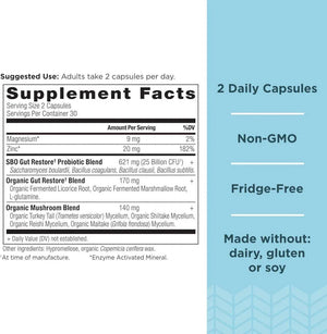 ANCIENT NUTRITION - Ancient Nutrition SBO Probiotics Gut Restore 60 Capsulas - The Red Vitamin MX - Suplementos Alimenticios - {{ shop.shopifyCountryName }}