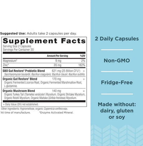 ANCIENT NUTRITION - Ancient Nutrition SBO Probiotics Gut Restore 60 Capsulas - The Red Vitamin MX - Suplementos Alimenticios - {{ shop.shopifyCountryName }}