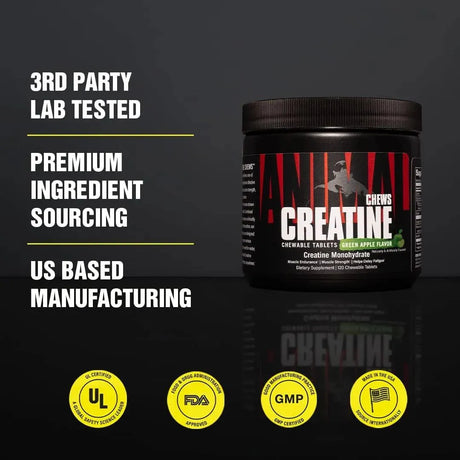 ANIMAL - Animal Creatine Chews Tablets 120 Tabletas Green Apple - The Red Vitamin MX - Suplementos Alimenticios - {{ shop.shopifyCountryName }}