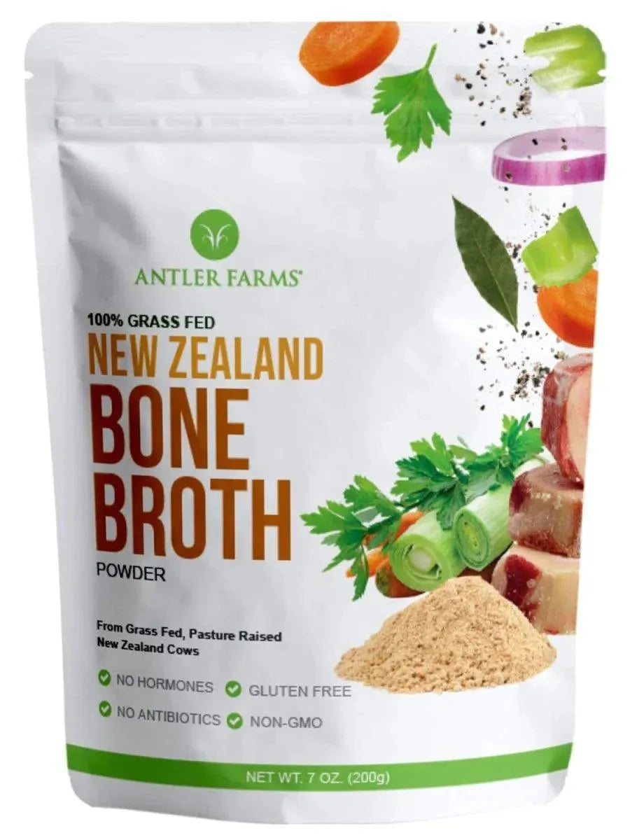 ANTLER FARMS - Antler Farms 100% Grass Fed New Zealand Bone Broth Powder 200Gr. - The Red Vitamin MX - Suplementos Alimenticios - {{ shop.shopifyCountryName }}