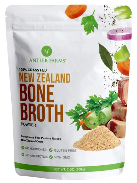 ANTLER FARMS - Antler Farms 100% Grass Fed New Zealand Bone Broth Powder 200Gr. - The Red Vitamin MX - Suplementos Alimenticios - {{ shop.shopifyCountryName }}
