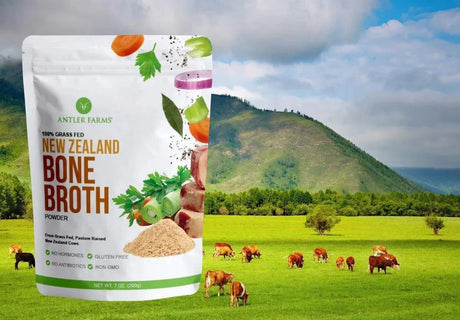 ANTLER FARMS - Antler Farms 100% Grass Fed New Zealand Bone Broth Powder 200Gr. - The Red Vitamin MX - Suplementos Alimenticios - {{ shop.shopifyCountryName }}