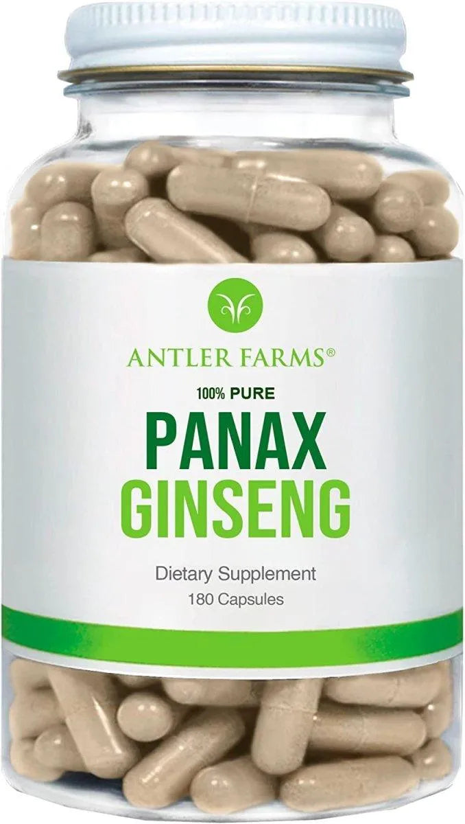 ANTLER FARMS - Antler Farms 100% Pure Organic Panax Ginseng Extract 500Mg. 180 Capsulas - The Red Vitamin MX - Suplementos Alimenticios - {{ shop.shopifyCountryName }}