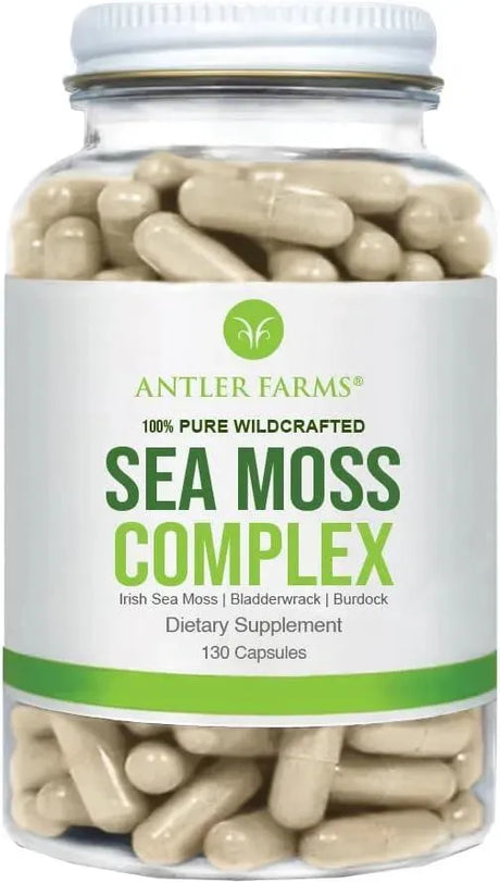 ANTLER FARMS - Antler Farms 100% Pure Sea Moss Complex 130 Capsulas - The Red Vitamin MX - Suplementos Alimenticios - {{ shop.shopifyCountryName }}