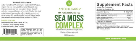 ANTLER FARMS - Antler Farms 100% Pure Sea Moss Complex 130 Capsulas - The Red Vitamin MX - Suplementos Alimenticios - {{ shop.shopifyCountryName }}