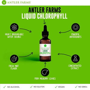 ANTLER FARMS - Antler Farms Natural Liquid Chlorophyll Drops 60Ml. - The Red Vitamin MX - Suplementos Alimenticios - {{ shop.shopifyCountryName }}