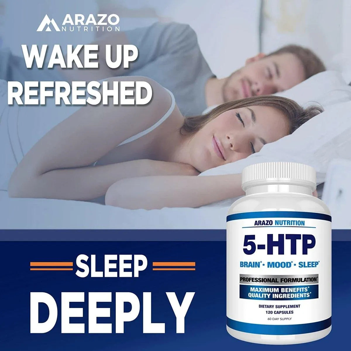 ARAZO NUTRITION - Arazo Nutrition 5-HTP 200Mg. Plus Calcium 120 Capsulas - The Red Vitamin MX - Suplementos Alimenticios - {{ shop.shopifyCountryName }}