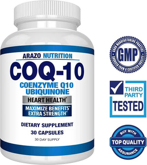 ARAZO NUTRITION - Arazo Nutrition CoQ10 200Mg. 30 Capsulas - The Red Vitamin MX - Suplementos Alimenticios - {{ shop.shopifyCountryName }}