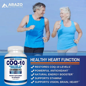 ARAZO NUTRITION - Arazo Nutrition CoQ10 200Mg. 30 Capsulas - The Red Vitamin MX - Suplementos Alimenticios - {{ shop.shopifyCountryName }}