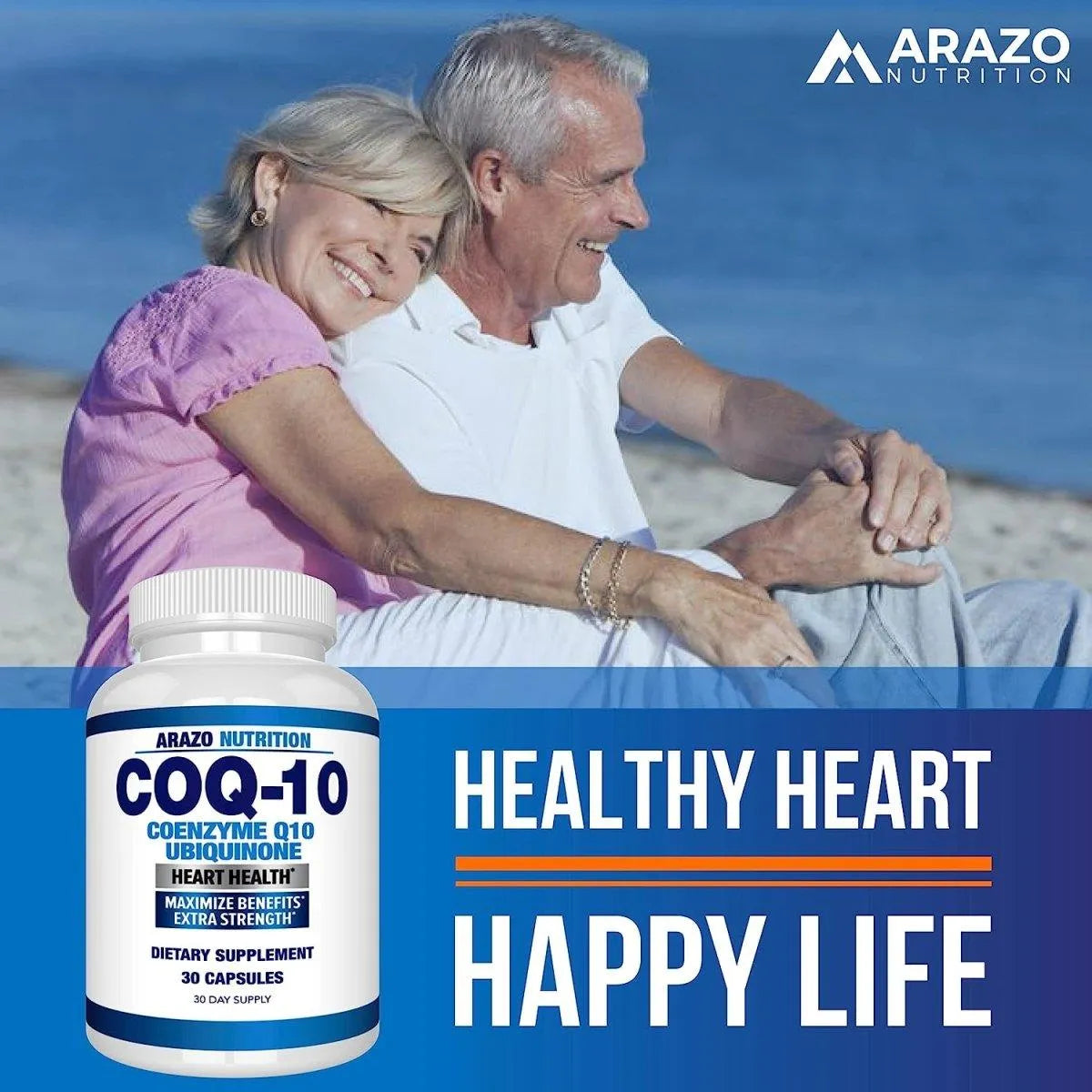 ARAZO NUTRITION - Arazo Nutrition CoQ10 200Mg. 30 Capsulas - The Red Vitamin MX - Suplementos Alimenticios - {{ shop.shopifyCountryName }}