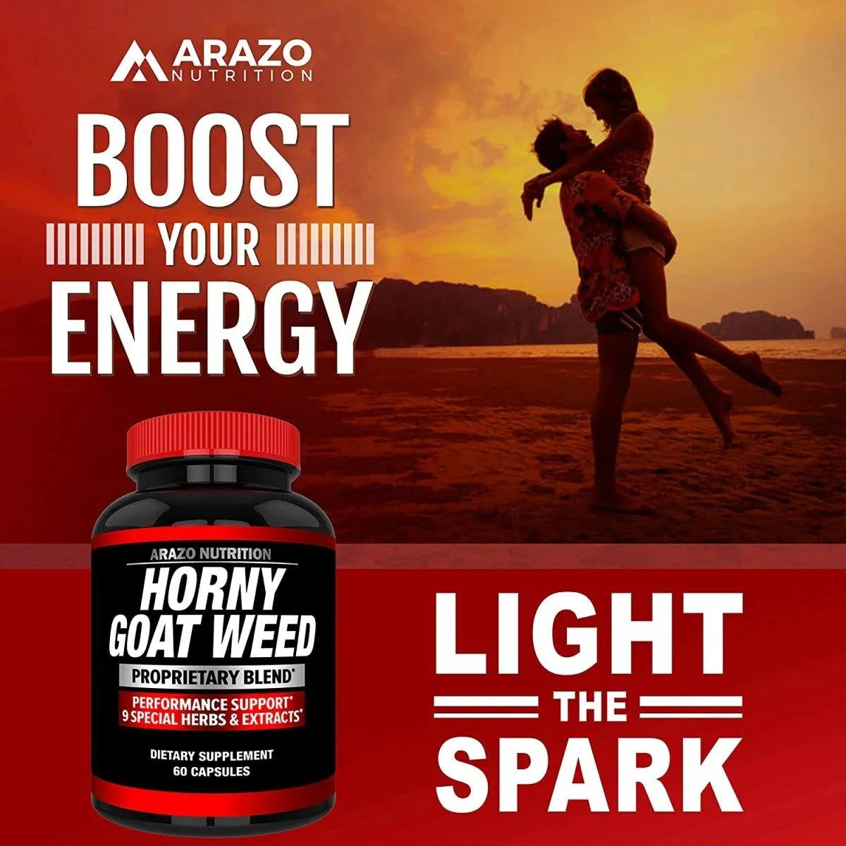 ARAZO NUTRITION - Arazo Nutrition Horny Goat Weed 60 Capsulas - The Red Vitamin MX - Suplementos Alimenticios - {{ shop.shopifyCountryName }}