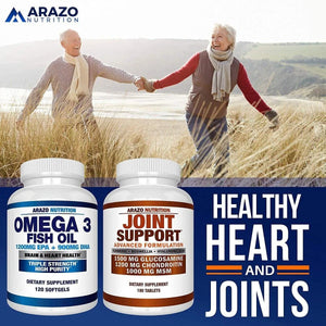 ARAZO NUTRITION - Arazo Nutrition Omega 3 Fish Oil 2250Mg. 120 Capsulas Blandas - The Red Vitamin MX - Suplementos Alimenticios - {{ shop.shopifyCountryName }}