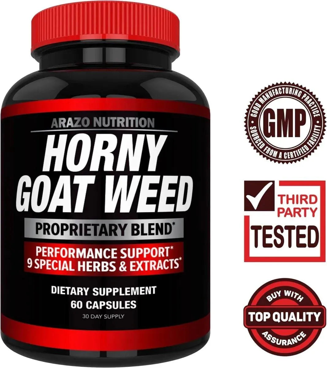 ARAZO NUTRITION - Arazo Nutrition Premium Horny Goat Weed Extract with Maca Root 60 Capsulas - The Red Vitamin MX - Suplementos Alimenticios - {{ shop.shopifyCountryName }}