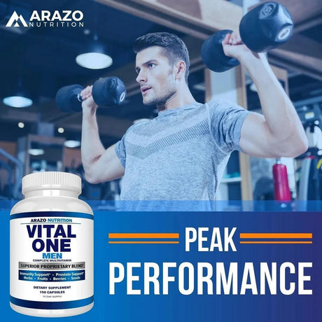ARAZO NUTRITION - Arazo Nutrition Vital One Multivitamin for Men 150 Capsulas - The Red Vitamin MX - Suplementos Alimenticios - {{ shop.shopifyCountryName }}