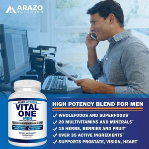 ARAZO NUTRITION - Arazo Nutrition Vital One Multivitamin for Men 150 Capsulas - The Red Vitamin MX - Suplementos Alimenticios - {{ shop.shopifyCountryName }}