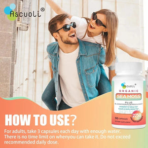 ASCUOLI - Ascuoli Organic Sea Moss 2250Mg. 90 Capsulas - The Red Vitamin MX - Suplementos Alimenticios - {{ shop.shopifyCountryName }}