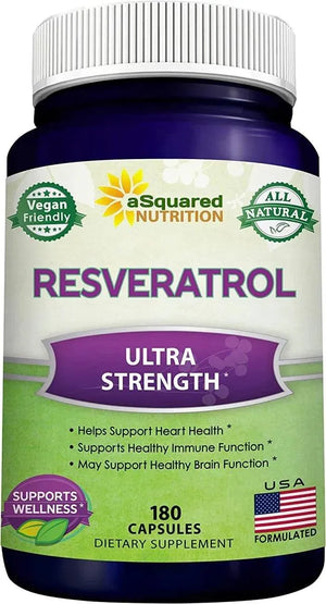 ASQUARED NUTRITION - aSquared Nutrition 100% Natural Resveratrol 1000Mg. 180 Capsulas - The Red Vitamin MX - Suplementos Alimenticios - {{ shop.shopifyCountryName }}