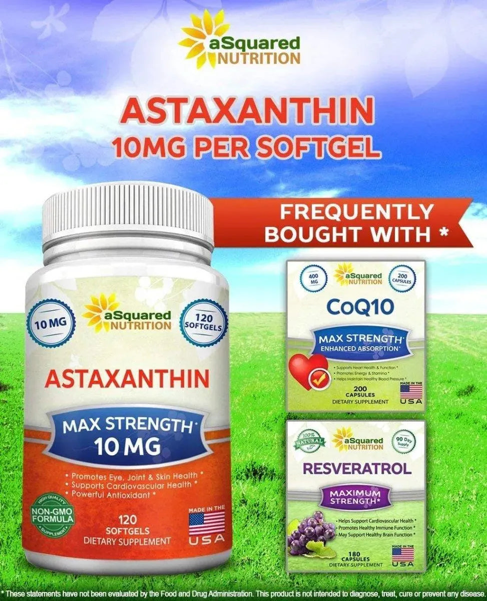 ASQUARED NUTRITION - aSquared Nutrition Astaxanthin 10Mg. 120 Capsulas Blandas - The Red Vitamin MX - Suplementos Alimenticios - {{ shop.shopifyCountryName }}